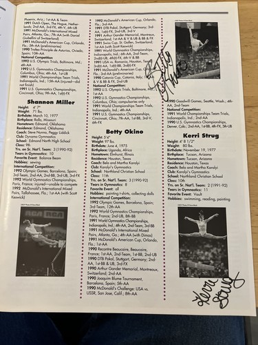 1992 USA Olympic Teams Gymnastics Spectacular Official Tour Program 15 Signature - Picture 8 of 14