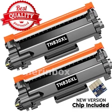 2pack TN830XL Toner Cartridges For Brother DCP-L2647DW HL-L2400D HL-L2405W TN830