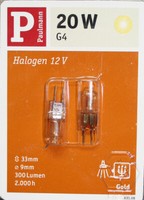 Paulmann 831.08 Goldlicht 2 X 20W 12V Halogen Deco Lampe Birne Stiftsockel Gold