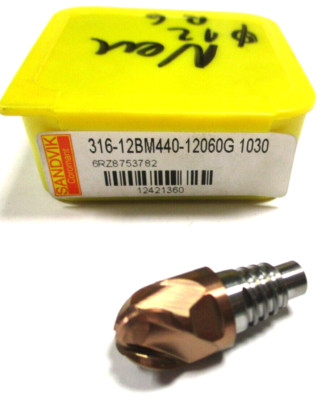 SANDVIK VHM Fräskopf Vollradius Ø12 R6 316-12BM440-12060G Einschraubfräser D3219