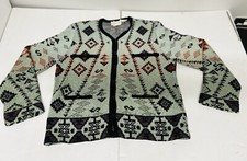 Vintage French Rags Tight Knit Sweater Cardigan With Pockets Women's Size 1