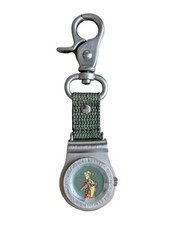 Rare Tigger The Tiger Pocket Watch with Stainless Steel Clip 12 Hour Analog Dial