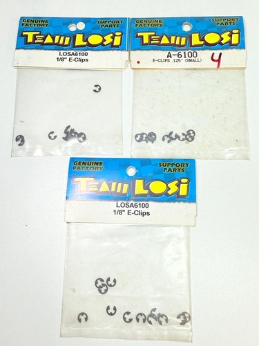 Team Losi 1/8" E-Clips (Small) (#LOSA6100)