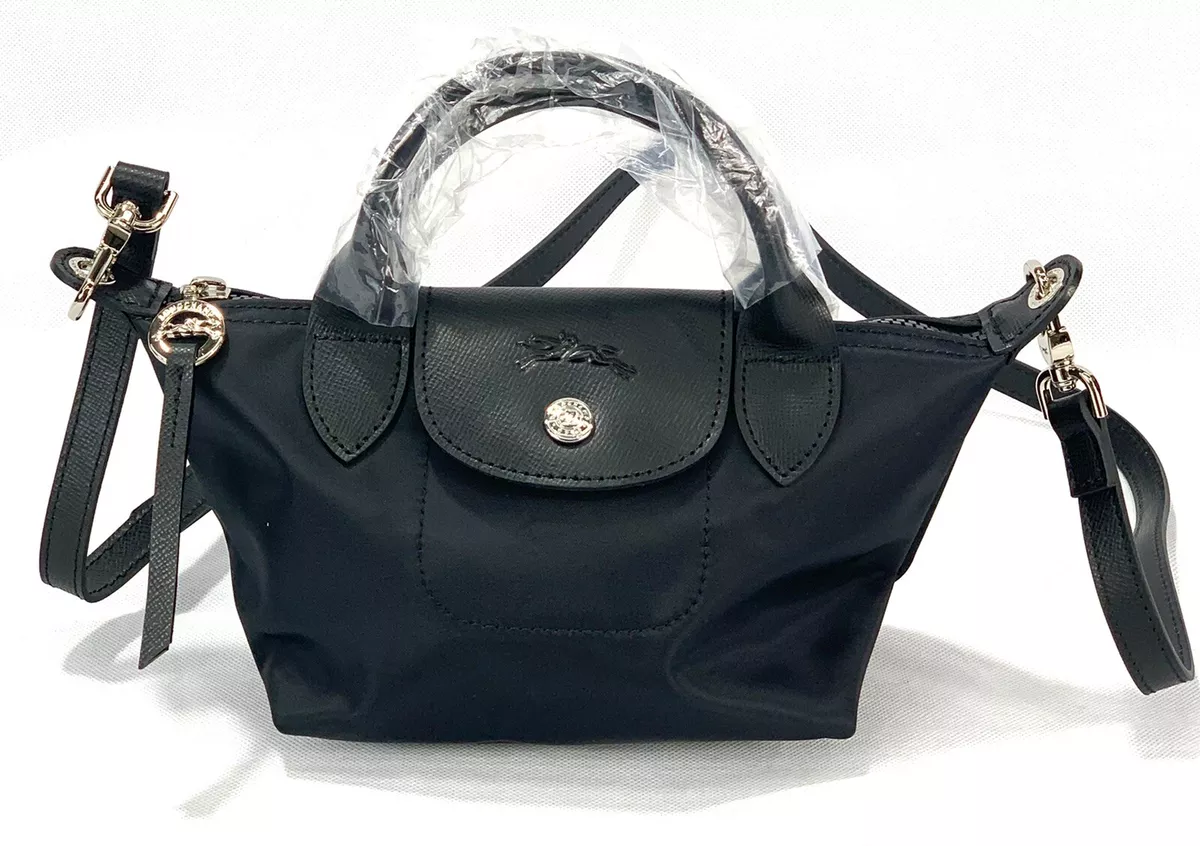 New Longchamp Le Pliage Neo 1500 mini Crossbody/Tote Black Bag