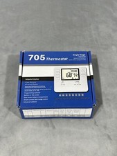 Single Stage 1 Heat 1 Cool 705 Thermostat Programmable Wired Battery 5/1/1