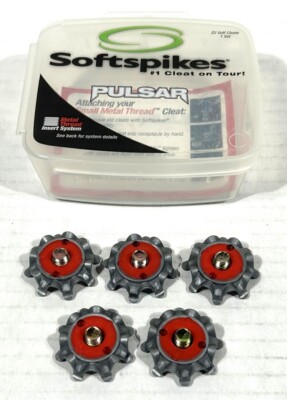 Softspikes Pulsar Small Metal Thread Lot of 5 Golf Cleat Spikes