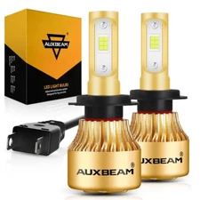 AUXBEAM H7 LED Headlight Conversion Kit High/Low Beam Bulbs Super White Lights