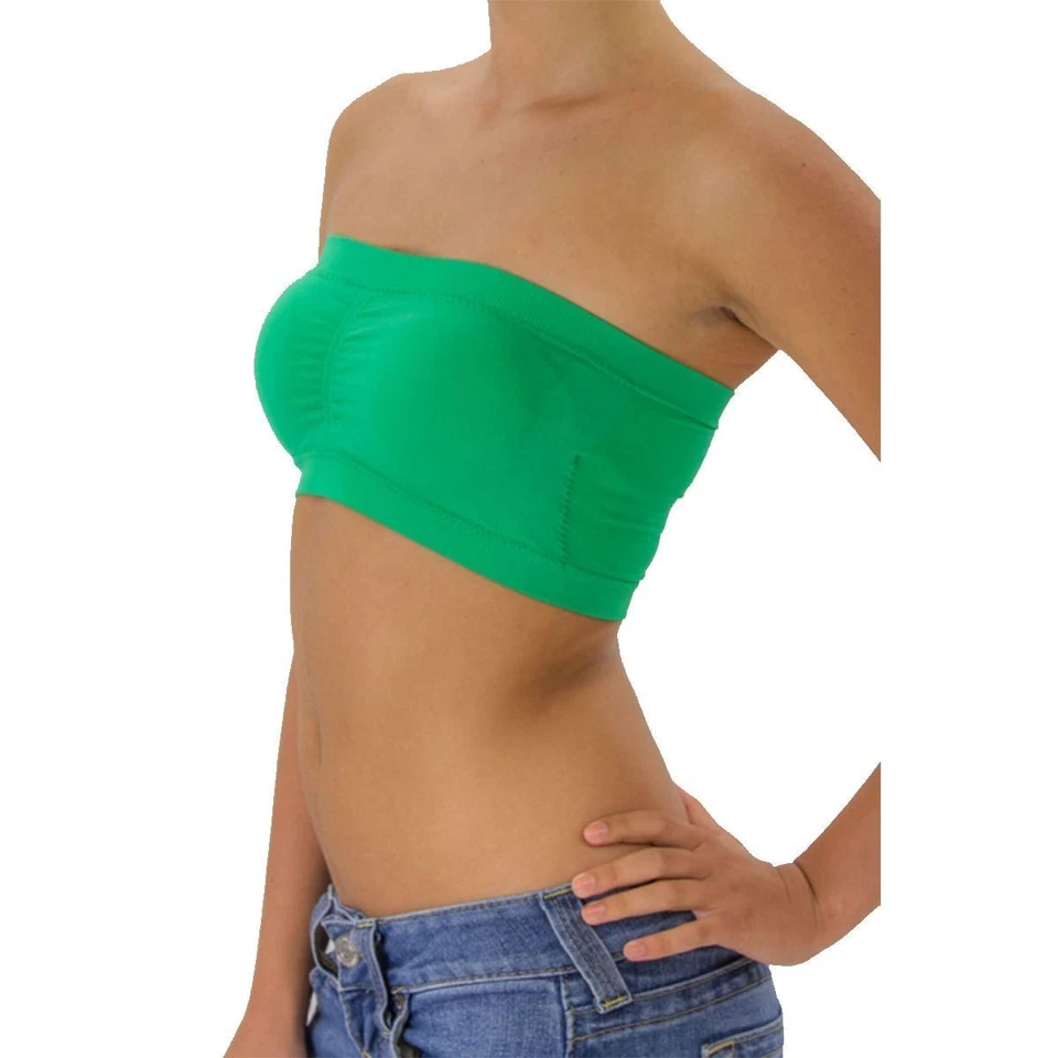 Paquete de 3 sujetadores bandeau de sujetador sin tirantes sexy sin tirantes para mujer dama niña Foto 4 de 4