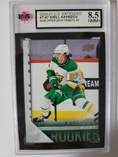 Kirill Kaprizov 2020-21 Young Gun Retro Tribute Rookie Hockey Card KSA Grade 8.5