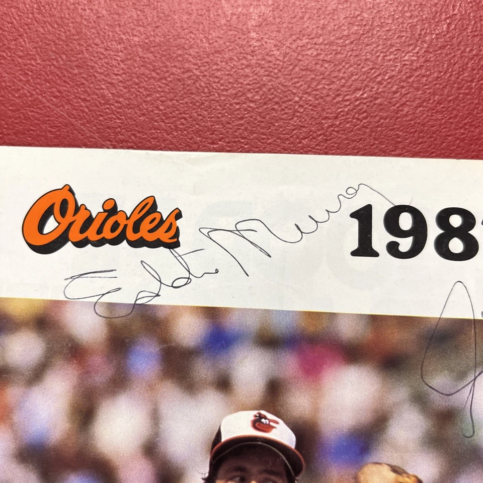 1987 Orioles v Royals Team Signed Scorecard Cal Ripken Jr, Eddie Murray JSA LOA - Image 3 of 4