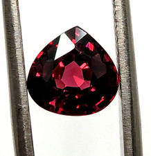 8x8mm Rhodolite Garnet Pear Shape 2.27ct Untreated Tanzania VIDEO