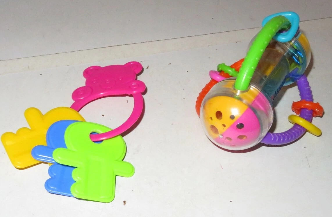 LITTLE TIKES TUMBLE AND SHINE LIGHT UP RATTLE (don't light)& Infant Teething Toy