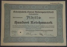 Fabryka obuwia Luwal Aktiengesellschaft 1938 100 RM