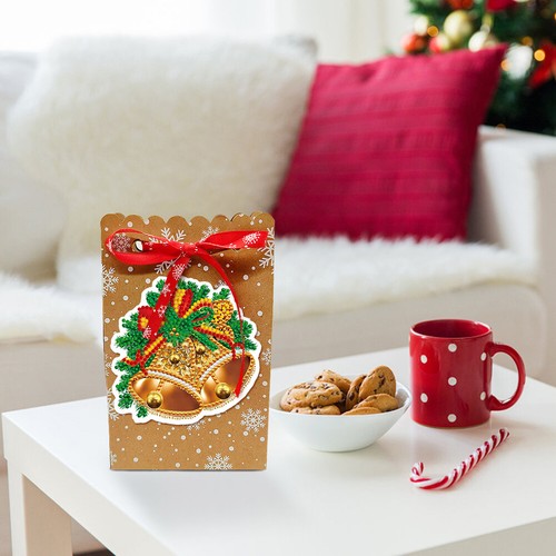 Sacs cadeaux de noël pour peinture diamant, 8 pièces, pour biscuits, bonbons, ca - Photo 7/10
