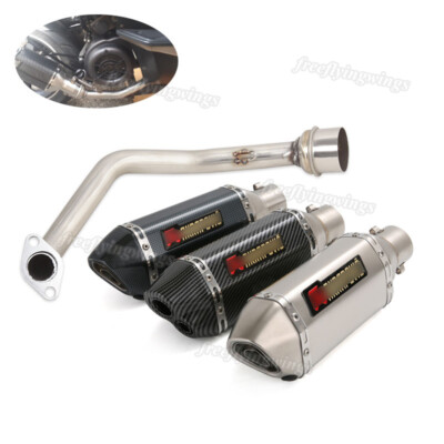 Exhaust Muffler 51mm Slip On Front Link Pipe Escape For Yamaha GY6 125CC 150CC