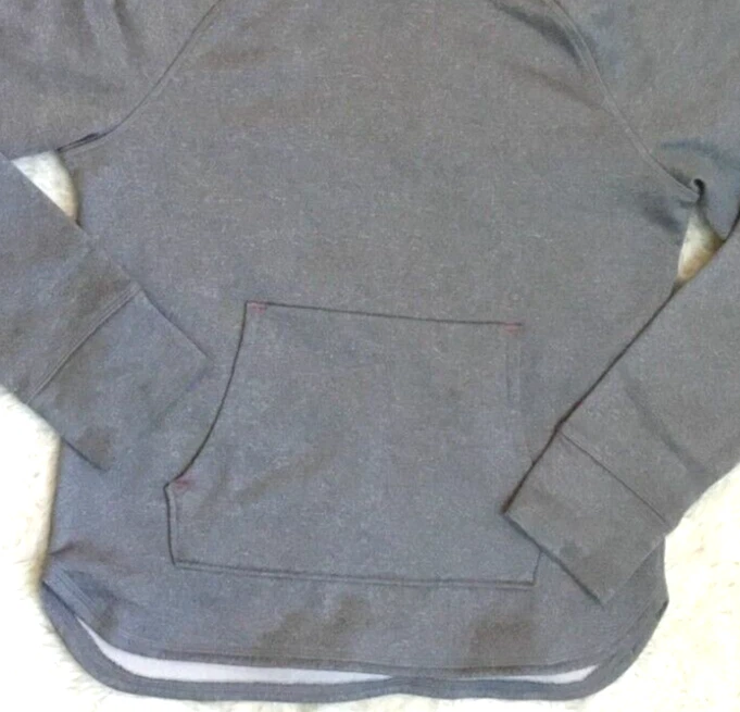 VETEMENTS ATHLETIC WORKS Felpa con Cappuccio Pullover Canguro Tasche Grigio Ragazze XL (14 16)