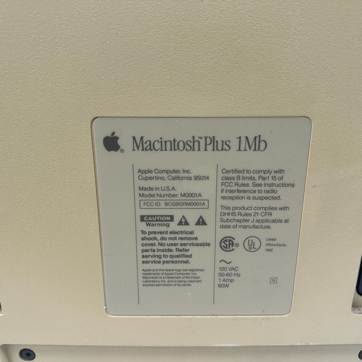 Vintage Apple M0001A Macintosh Plus 1Mb Computer | eBay