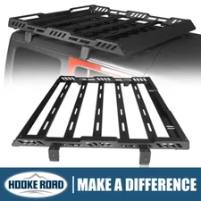 Hooke Road Half Roof Rack Luggage Cargo Carrier Steel Fit Jeep Wrangler 18-25 JL