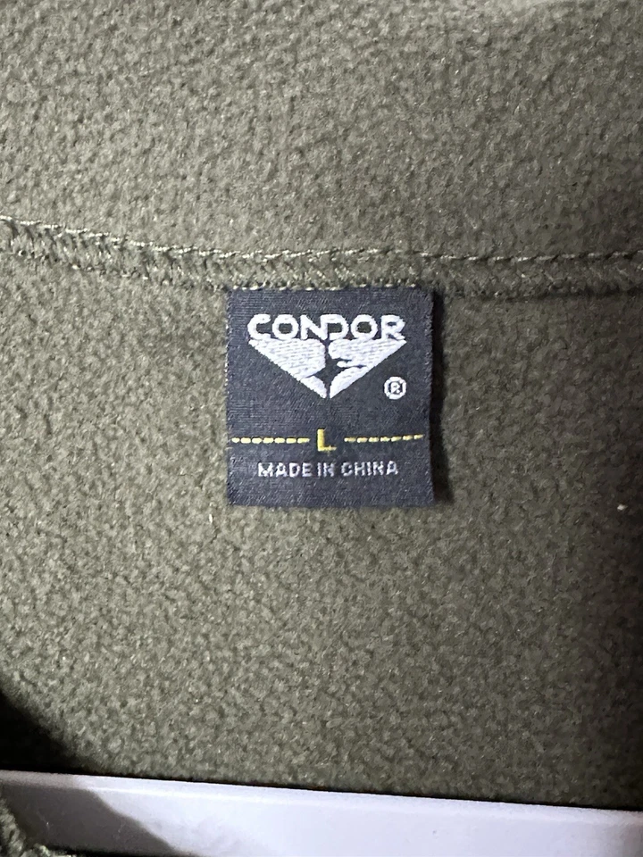 Condor 607 Tactical Pocketed Quarter Zip Fleece Pullover Fleece Jacket Sweater L - Image 3 of 4