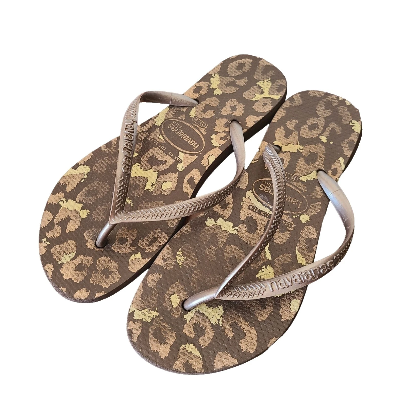 Sandalias Estampado Animal Havaianas Slim para Mujeres