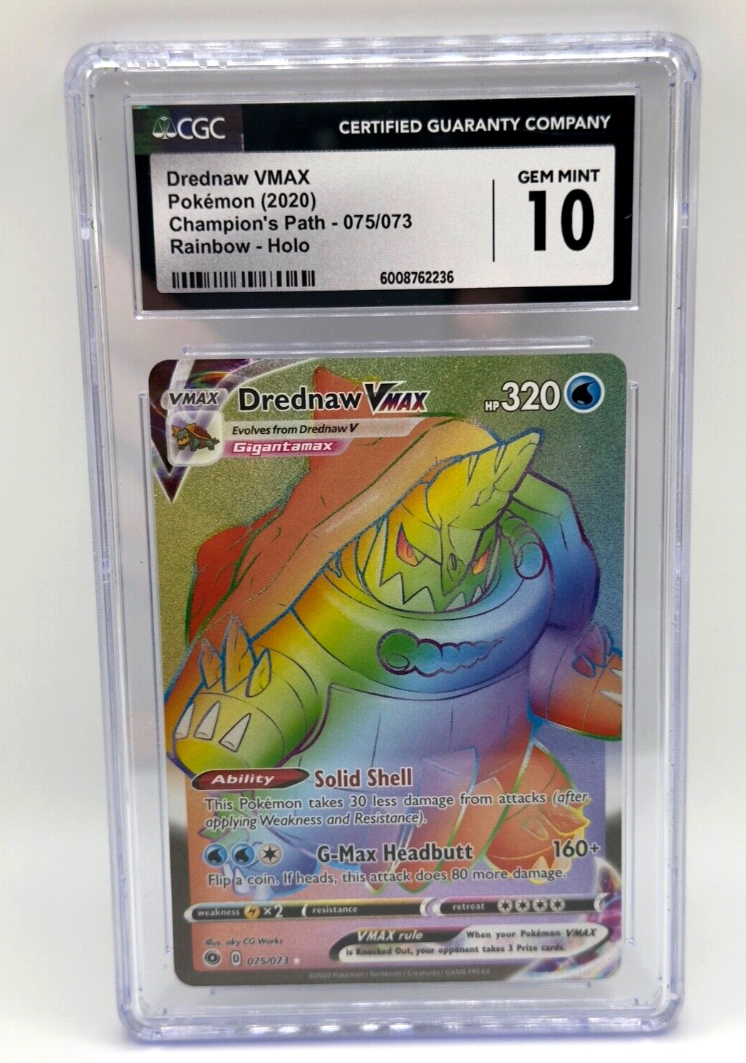Drednaw VMAX Secret Rare - CGC Gem Mint 10 - Champions Path