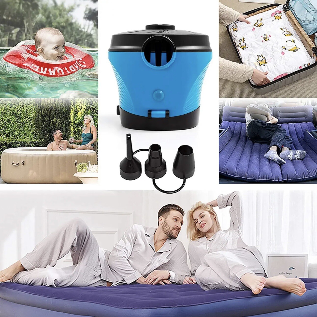 Electric Air Pump for Inflatables - Battery powered | eBay