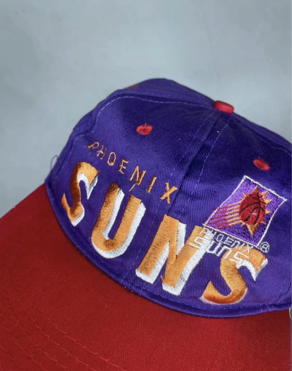 Phoenix Suns Logo Spellout Logo Vintage 80s Snapback Cap Hat Vintage NBA