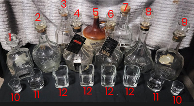 Jack Daniels decanters and glasses