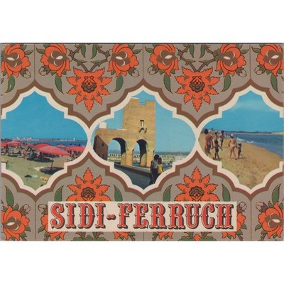 AK Andenken an Sidi-Ferruch Algerien Strandszene