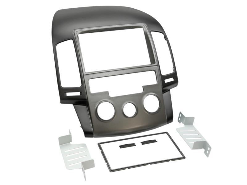 Kit support autoradio noir Hyundai i30 pour éliminer les vides de la console