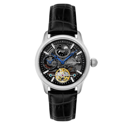 Thomas Earnshaw Heritage Longitude Shadow Stainless Steel 44mm Automatic Wristwa