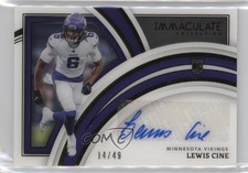 2022 Panini Immaculate Rookie Autos 14/49 Lewis Cine #155 Auto 10qe
