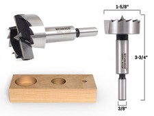 Broca Forstner de acero de 1-5/8" de diámetro - vástago de 3/8" - Yonico 43025S