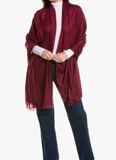 Sofia Cashmere Women's Burgundy 100 Cashmere Lightweight Wrap Shawl Os