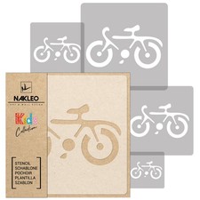 KIDS Reusable Plastic Stencils 5 pcs // BICYCLE