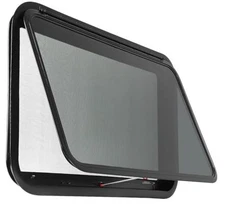 RV Exit Window, 36" W x 22" H Tinted RV Window with Net Screen and 36x22in 1