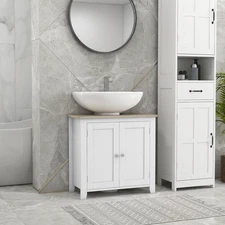 Mueble para Lavabo de Baño Unidad de Almacenamiento con Forma de U, 20 pulgadas