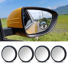 4PCS Car Blind Spot Mirror, 360 Wide Angle Convex Mirrors with Adjustable Frame