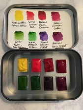 watercolor Sample Set Floral Palette Winsor Newton Holbein  MaimeriBlu