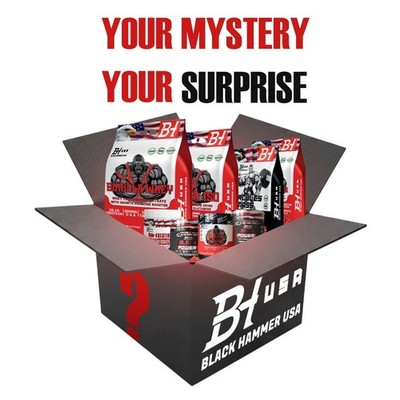 Fitness Box 5 Products Gym Bundle Protein Post Workout Pack Black Hammer USA