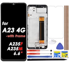 LCD Screen Replacement Touch Digitizer Assembly for Galaxy A23 4G 6.6" - Frame I