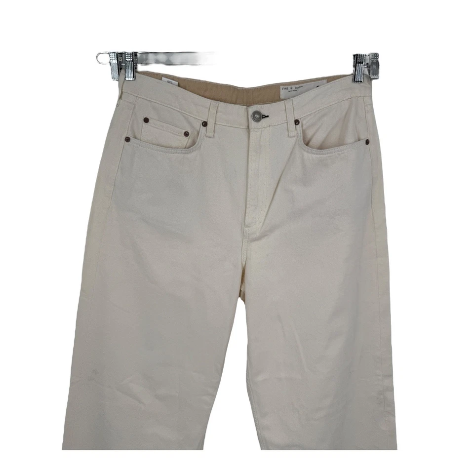 Rag & Bone Featherweight Logan Wide-Leg Jeans beige size 32 - Image 2 of 4
