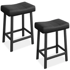 Counter Height Bar Stools Set of 2, 24 in Barstools for Kitchen Island Counte...