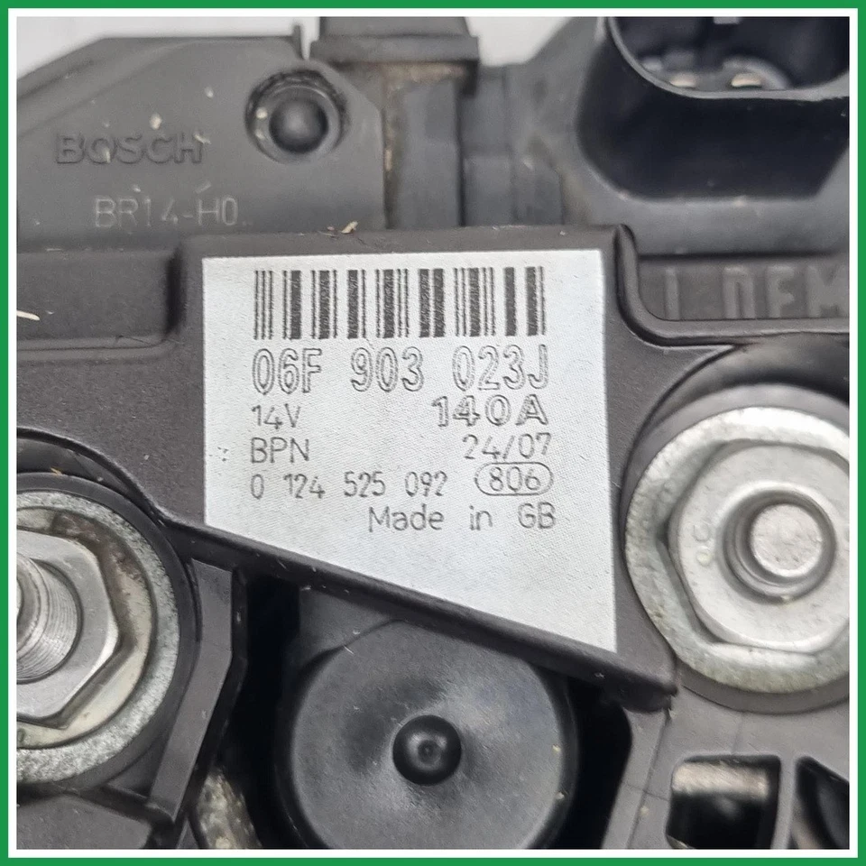 Alternatore Bosch 0124525092 Audi A4 8ED Avant 06F903023J 2005 2008 Usato  - Immagine 4 di 4