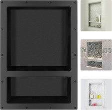 Shower Niche, 25" X 17" X 3.8" Outer Size, Actual Size 14" 16.5" Big Grid 14"