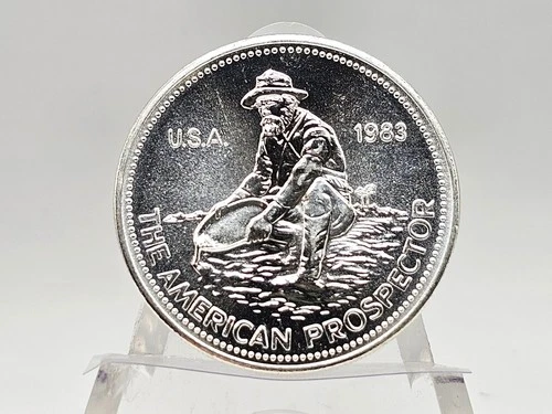 1983 1oz .999 Fine Silver Engelhard "Prospector" Round **KEY-DATE** #3