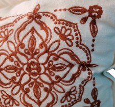 Lillian August embroidered Pillow Medallion Design
