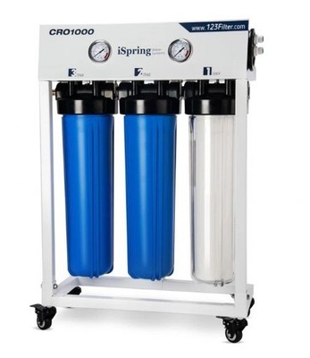 iSpring CRO1000 4-Stage Tankless Commercial Reverse Osmosis Machine Head& Frame