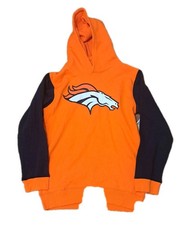NEW NFL Team Apparel Boy's Denver Broncos Hooded Sweatshirt Size XL 16/18