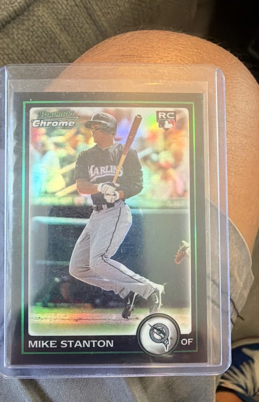 2010 Bowman Chrome - Giancarlo Stanton #198 Refractor Mike on Card (RC)